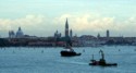 The skyline is getting fancier as we approach Venice proper